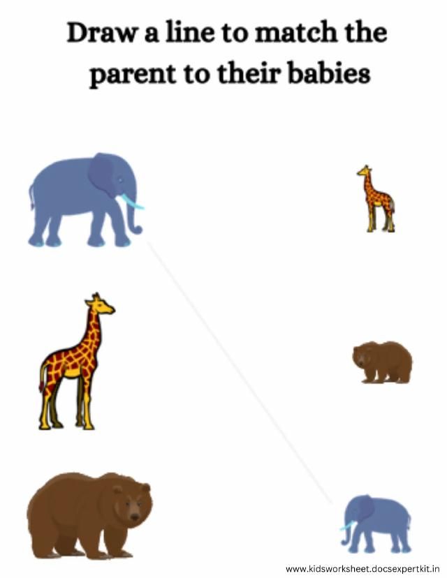 Match the Babies worksheet 2