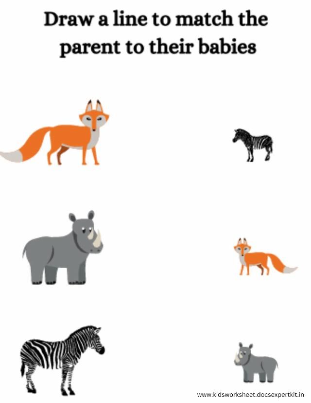 Match the Babies worksheet 3