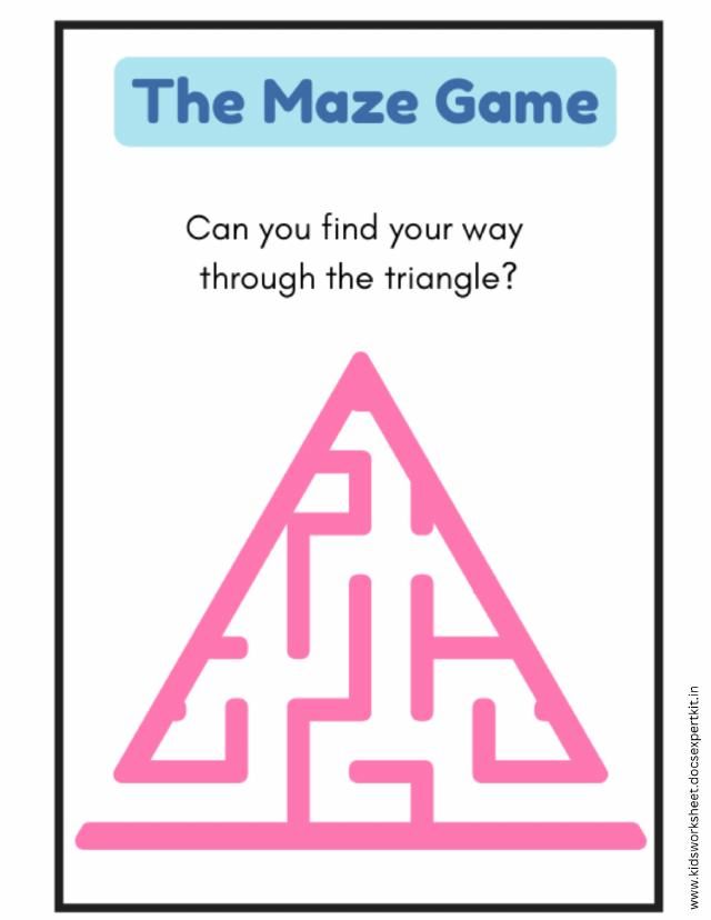 Maze Game worksheet 3